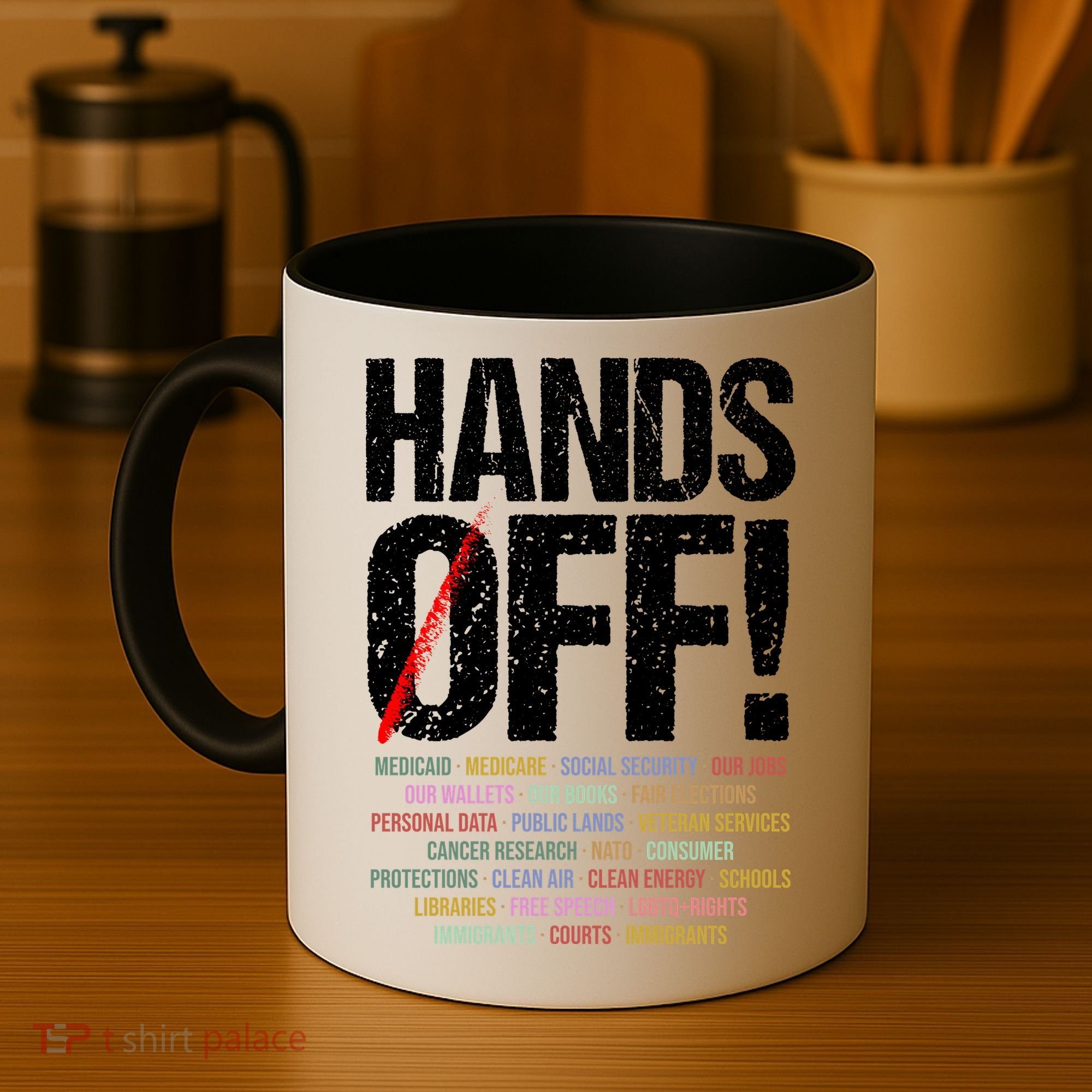Hands Off Protest Coffee Mug