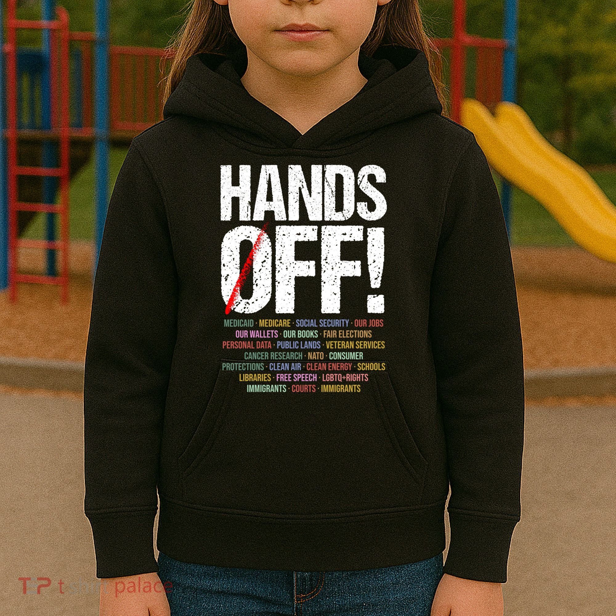 Hands Off Protest Kids Hoodie