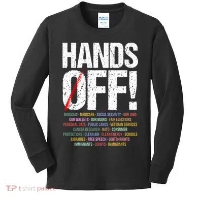 Hands Off Protest Kids Long Sleeve Shirt