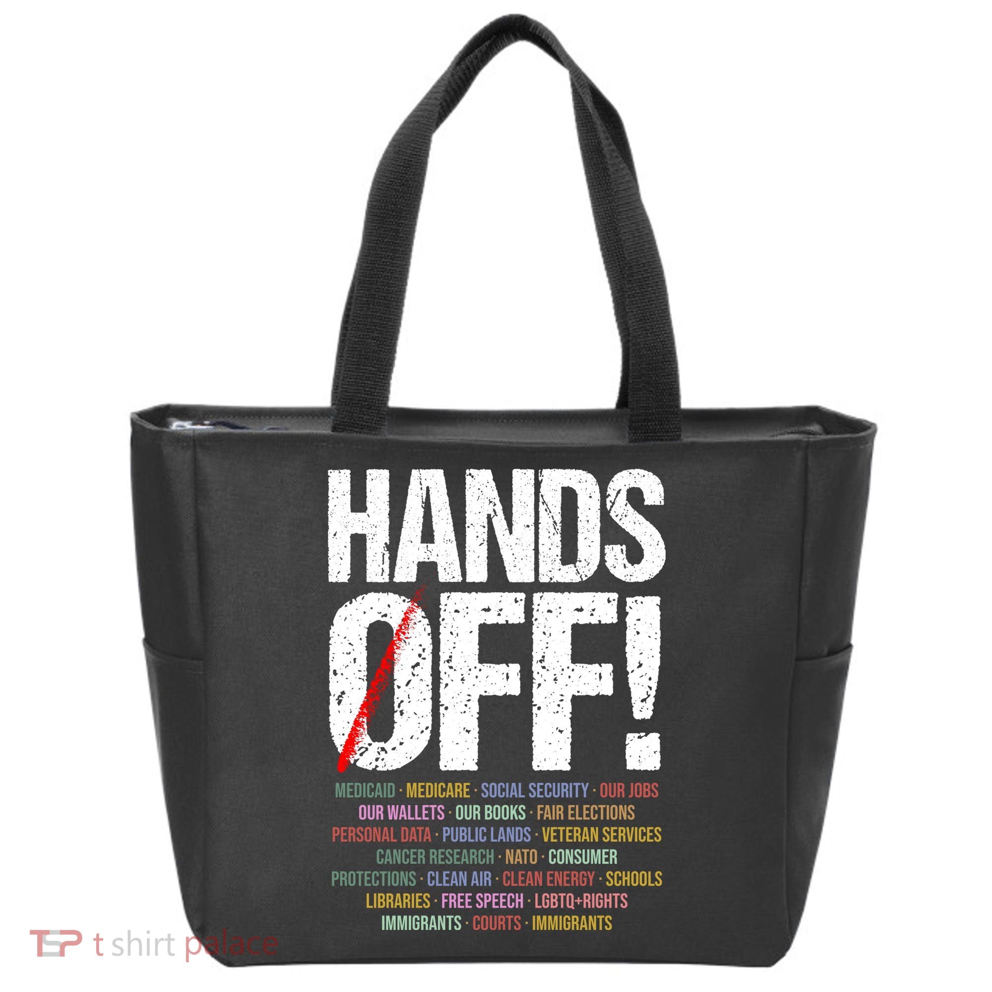 Hands Off Protest Tote Bag