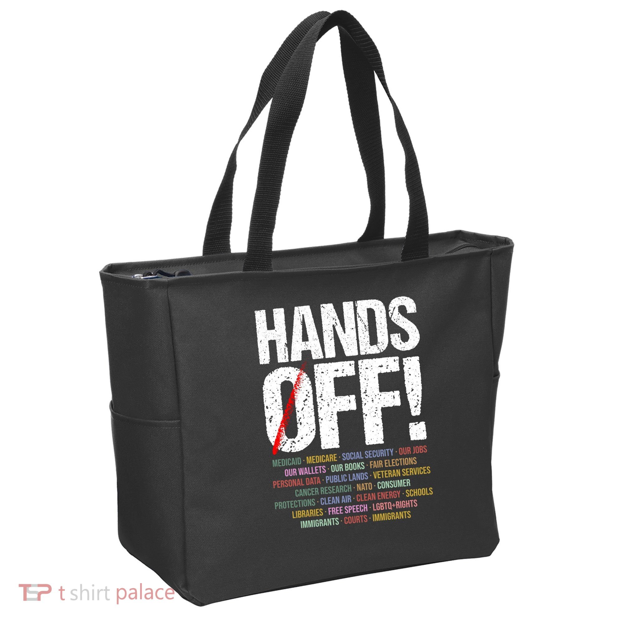 Hands Off Protest Tote Bag