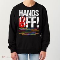 Hands Off Protest Social Security And Medicare Protest Funny Women's Sweatshirt thumb 0