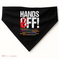 Hands Off Protest Social Security And Medicare Protest Funny USA-Made Doggie Bandana thumb 0