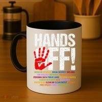 Hands Off Protest Social Security And Medicare Protest Funny Coffee Mug thumb 4