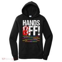 Hands Off Protest Social Security And Medicare Protest Funny Women's Hoodie thumb 0
