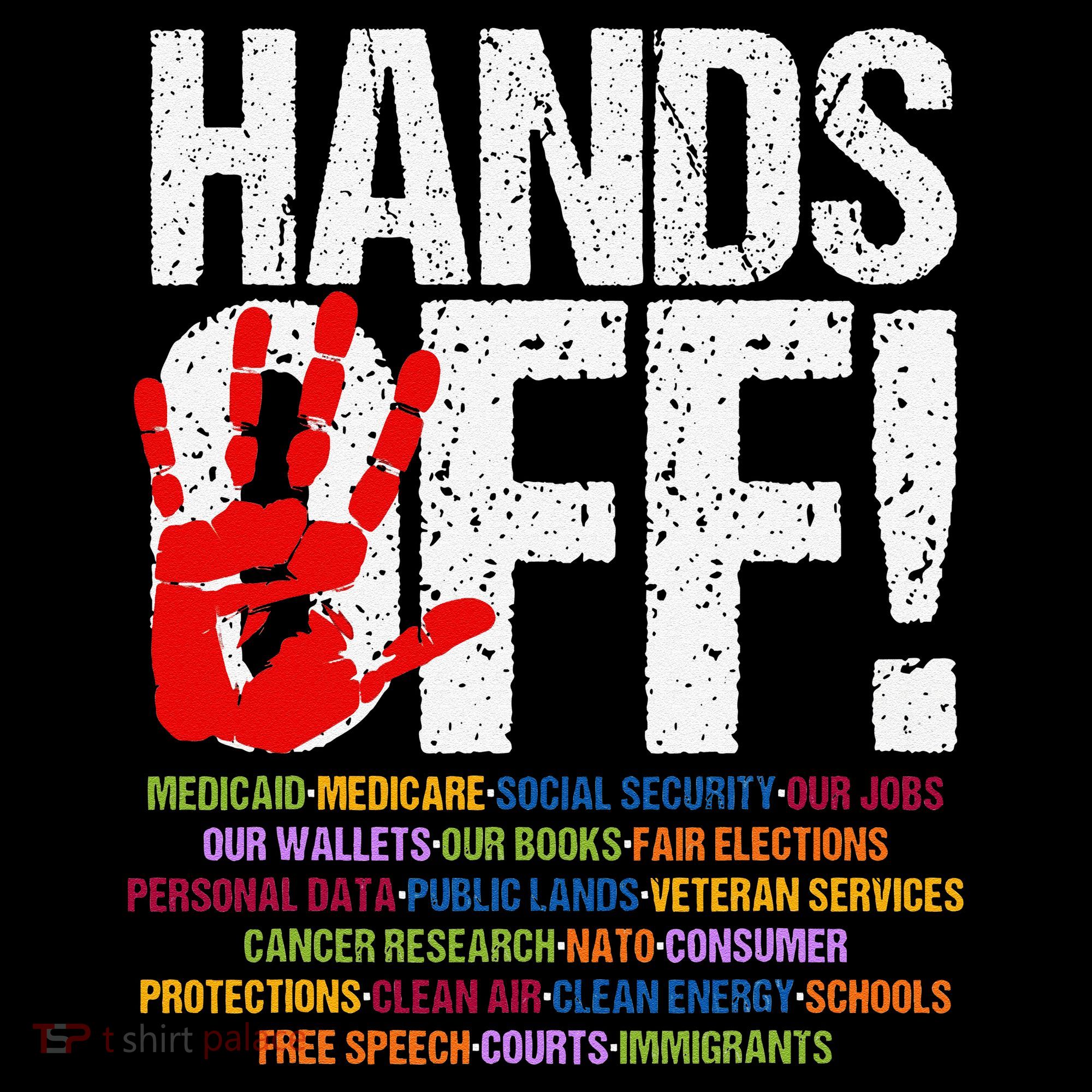 Hands Off Protest Social Security And Medicare Protest Funny Women's Hoodie