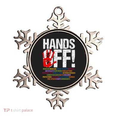 Hands Off Protest Social Security And Medicare Protest Funny Ornament