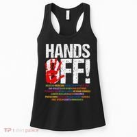 Hands Off Protest Social Security And Medicare Protest Funny Women's Tank Top thumb 0