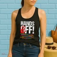 Hands Off Protest Social Security And Medicare Protest Funny Women's Tank Top thumb 2