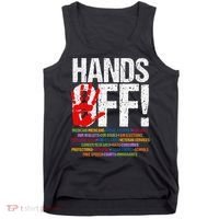 Hands Off Protest Social Security And Medicare Protest Funny Tank Top thumb 0