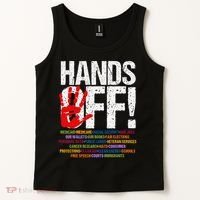 Hands Off Protest Social Security And Medicare Protest Funny Tank Top thumb 2