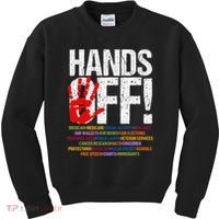 Hands Off Protest Social Security And Medicare Protest Funny Kids Sweatshirt thumb 0