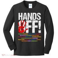 Hands Off Protest Social Security And Medicare Protest Funny Kids Long Sleeve Shirt thumb 0