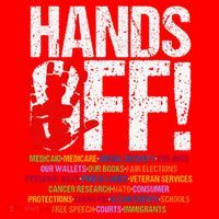 Hands Off Protest Social Security And Medicare Protest Funny Santa Hat thumb 1