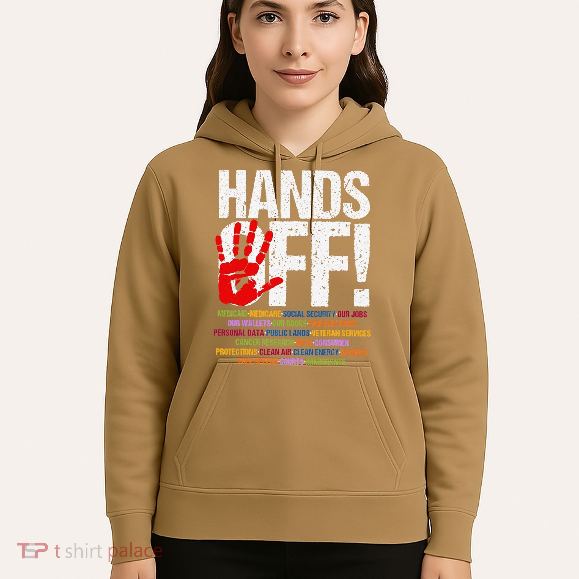 Hands Off Protest Social Security And Medicare Protest Funny Hoodie