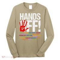 Hands Off Protest Social Security And Medicare Protest Funny Long Sleeve Shirt thumb 0