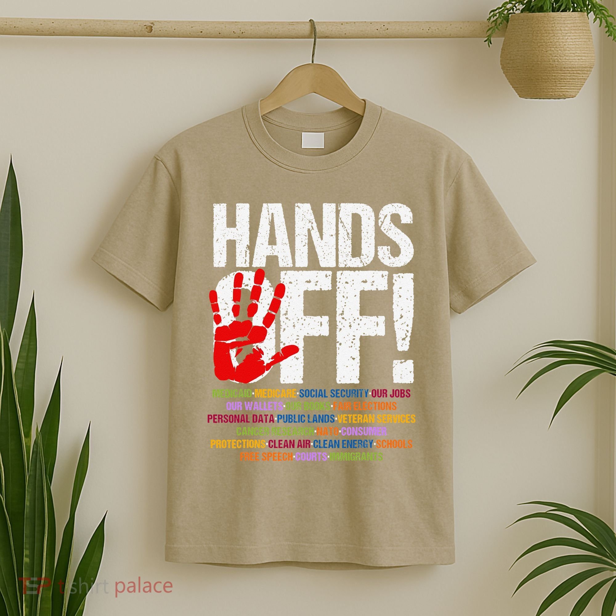 Hands Off Protest Social Security And Medicare Protest Funny T-Shirt