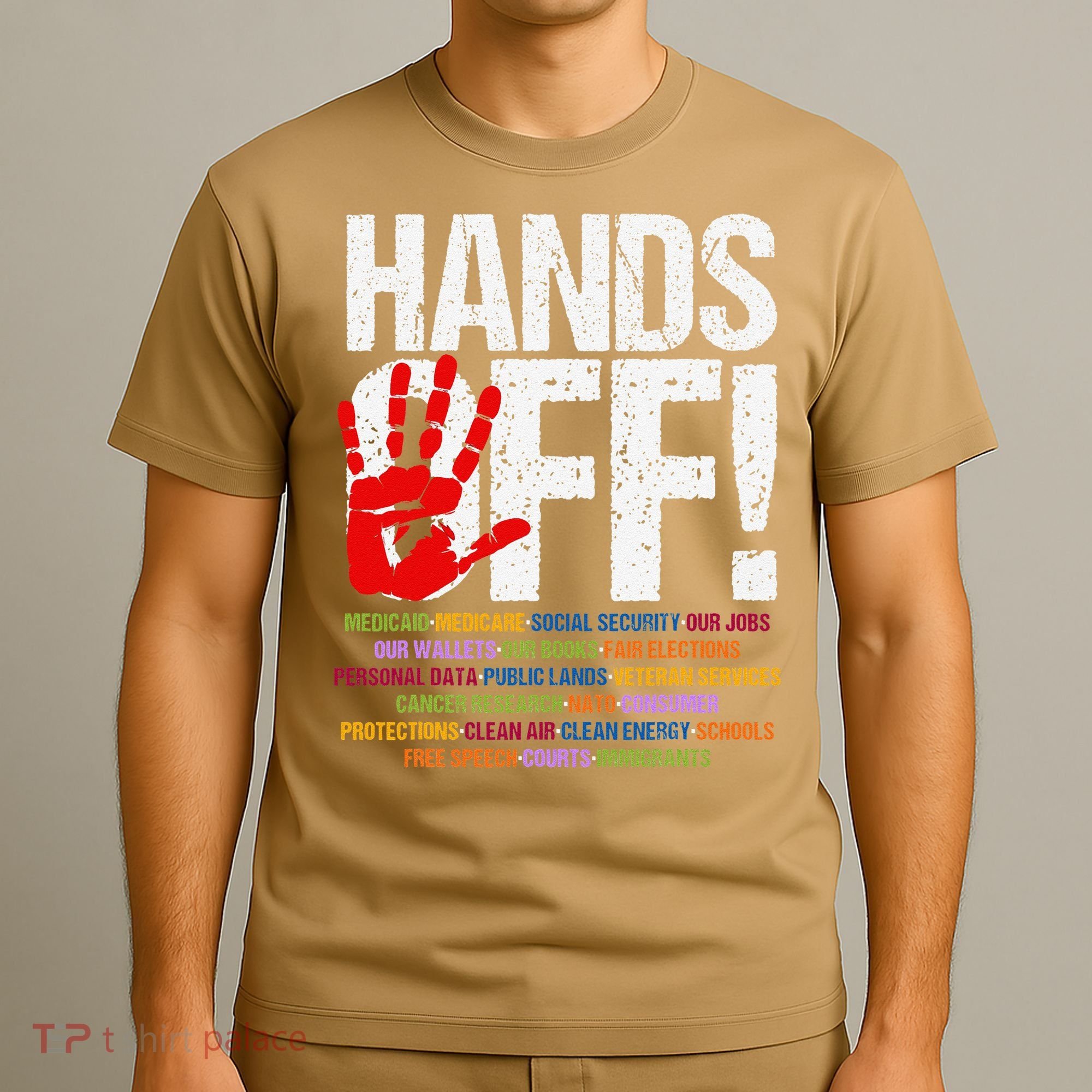 Hands Off Protest Social Security And Medicare Protest Funny T-Shirt