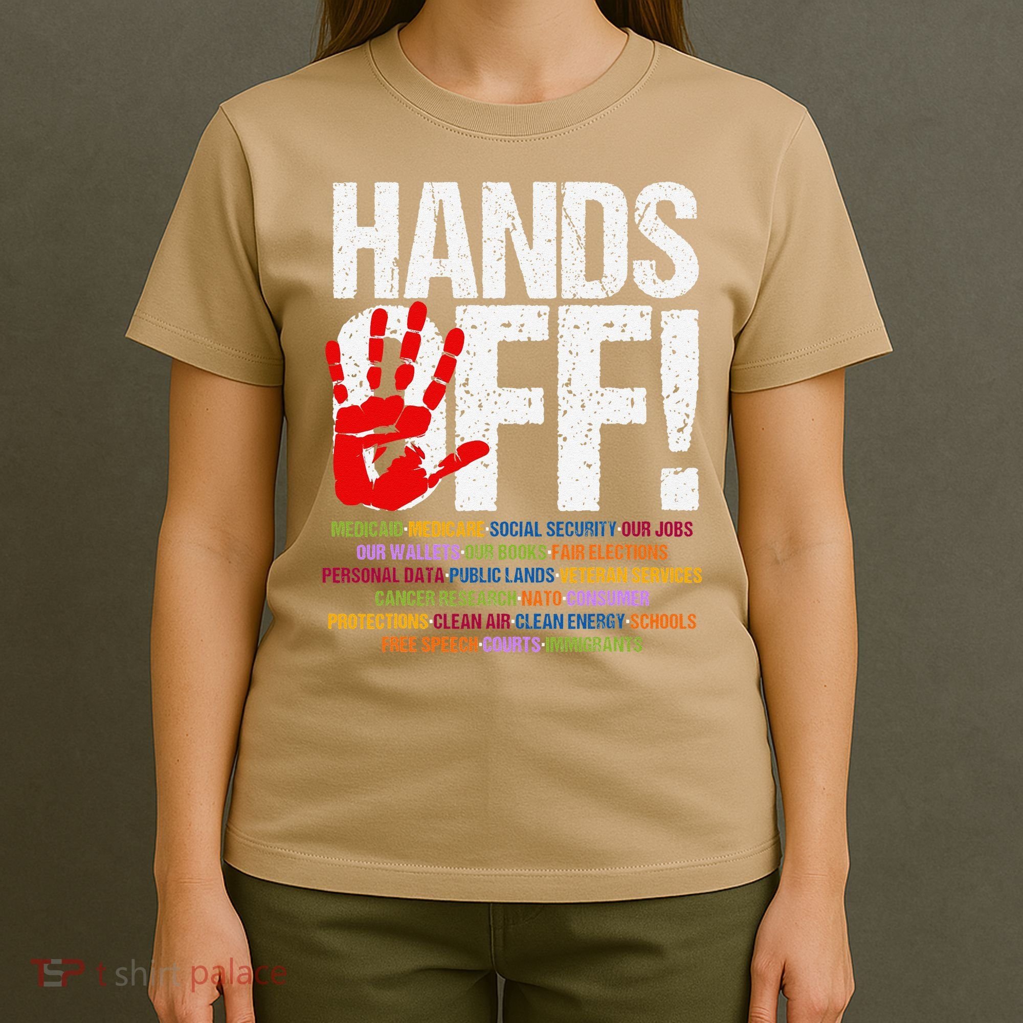 Hands Off Protest Social Security And Medicare Protest Funny T-Shirt