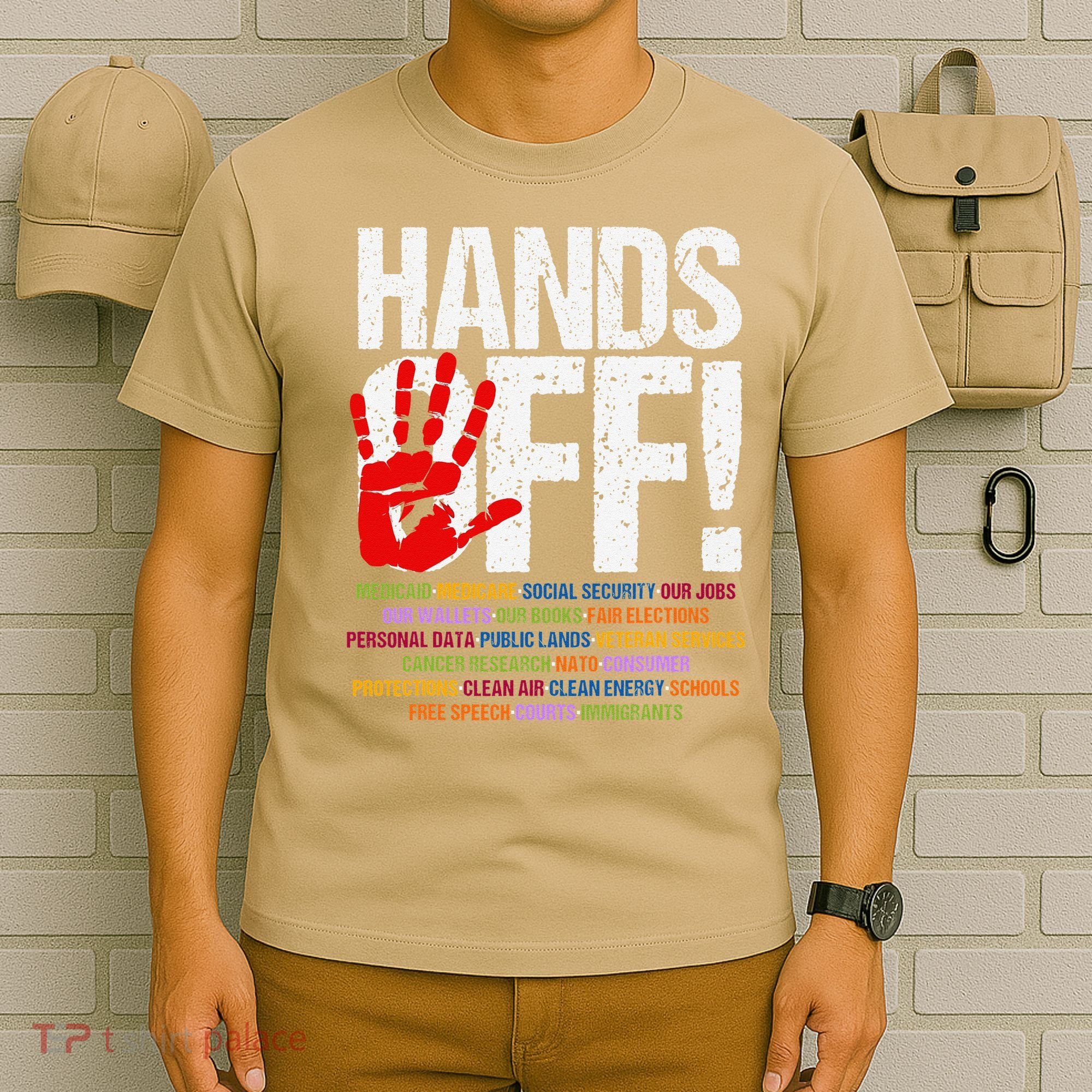 Hands Off Protest Social Security And Medicare Protest Funny T-Shirt