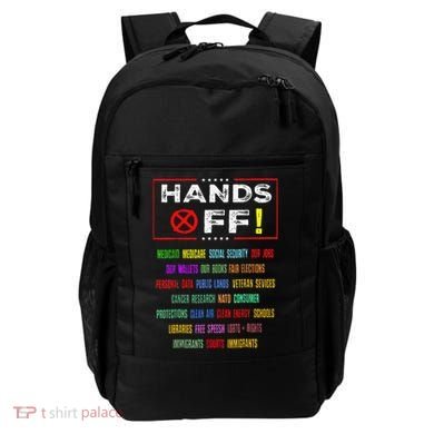 Hands Off Protest Social Security And Medicare Protest Backpack