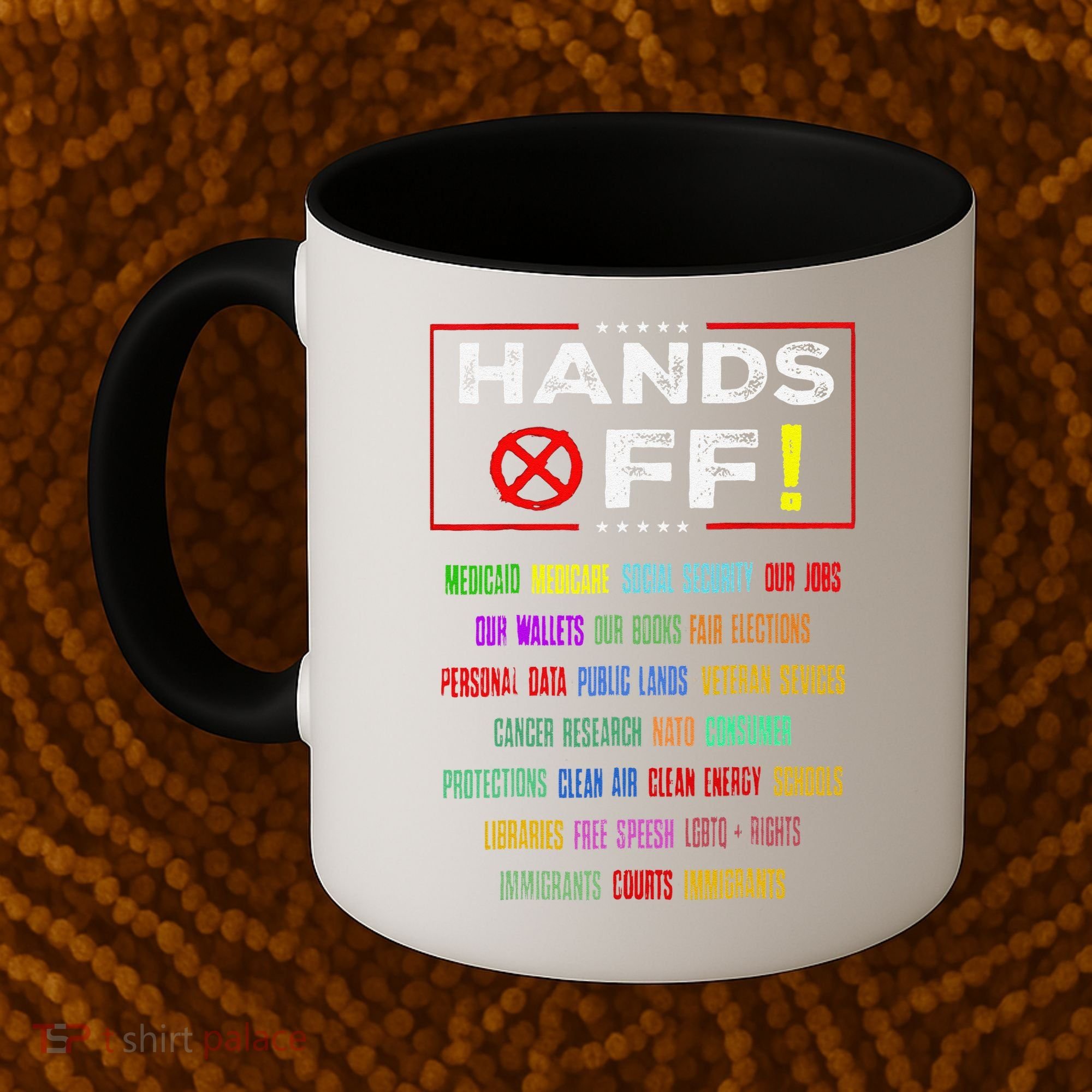 Hands Off Protest Social Security And Medicare Protest Coffee Mug