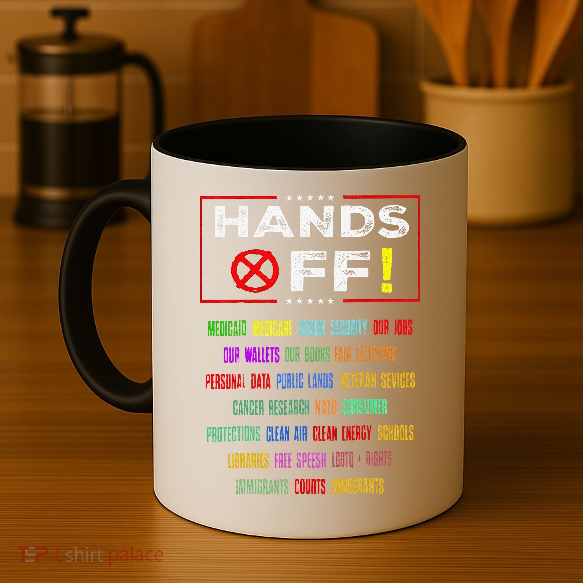 Hands Off Protest Social Security And Medicare Protest Coffee Mug