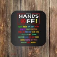 Hands Off Protest Social Security And Medicare Protest Coaster thumb 0