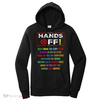 Hands Off Protest Social Security And Medicare Protest Women's Hoodie