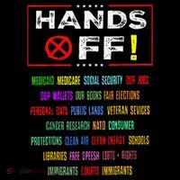Hands Off Protest Social Security And Medicare Protest Women's Hoodie thumb 2