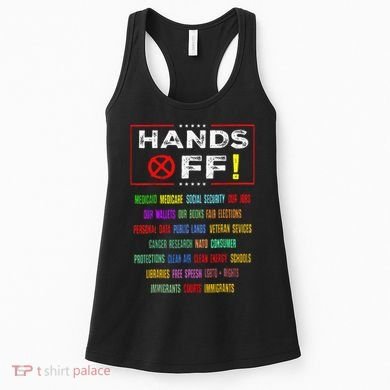 Hands Off Protest Social Security And Medicare Protest Women's Tank Top