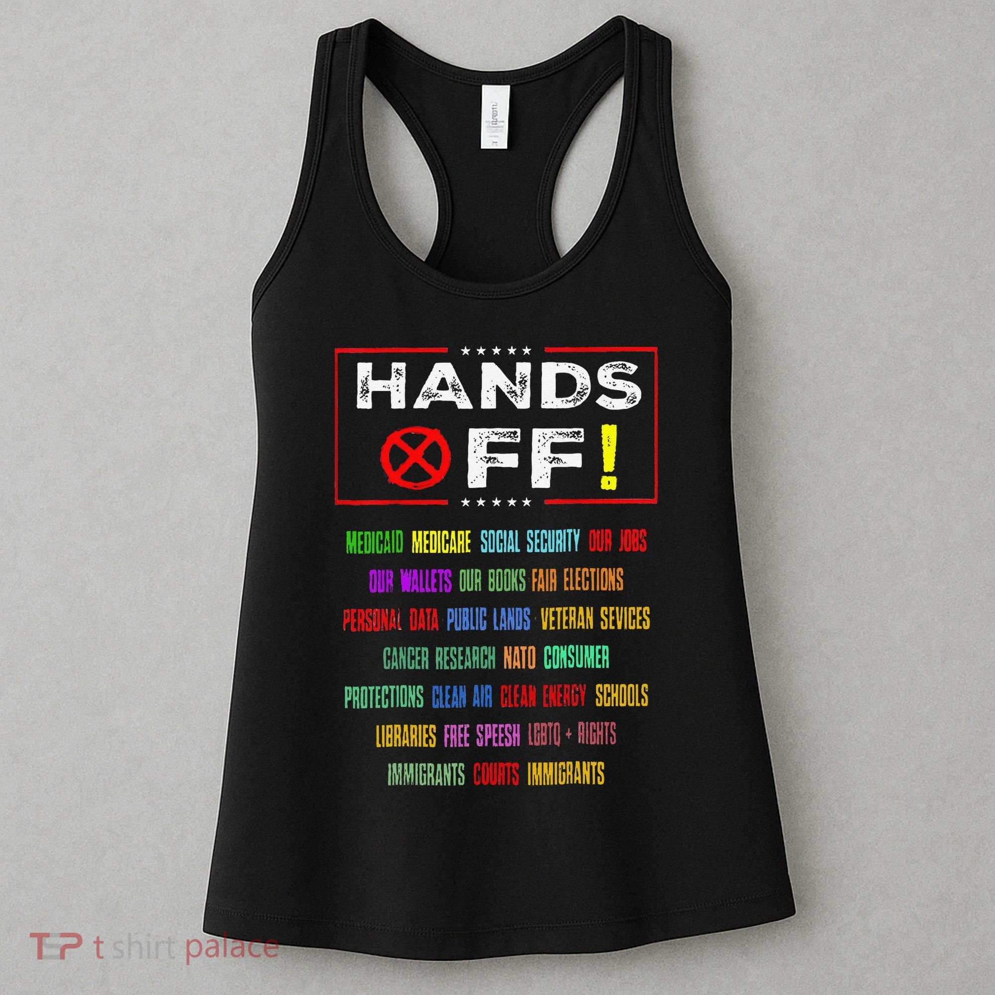Hands Off Protest Social Security And Medicare Protest Women's Tank Top