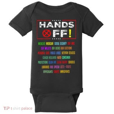 Hands Off Protest Social Security And Medicare Protest Baby Bodysuit