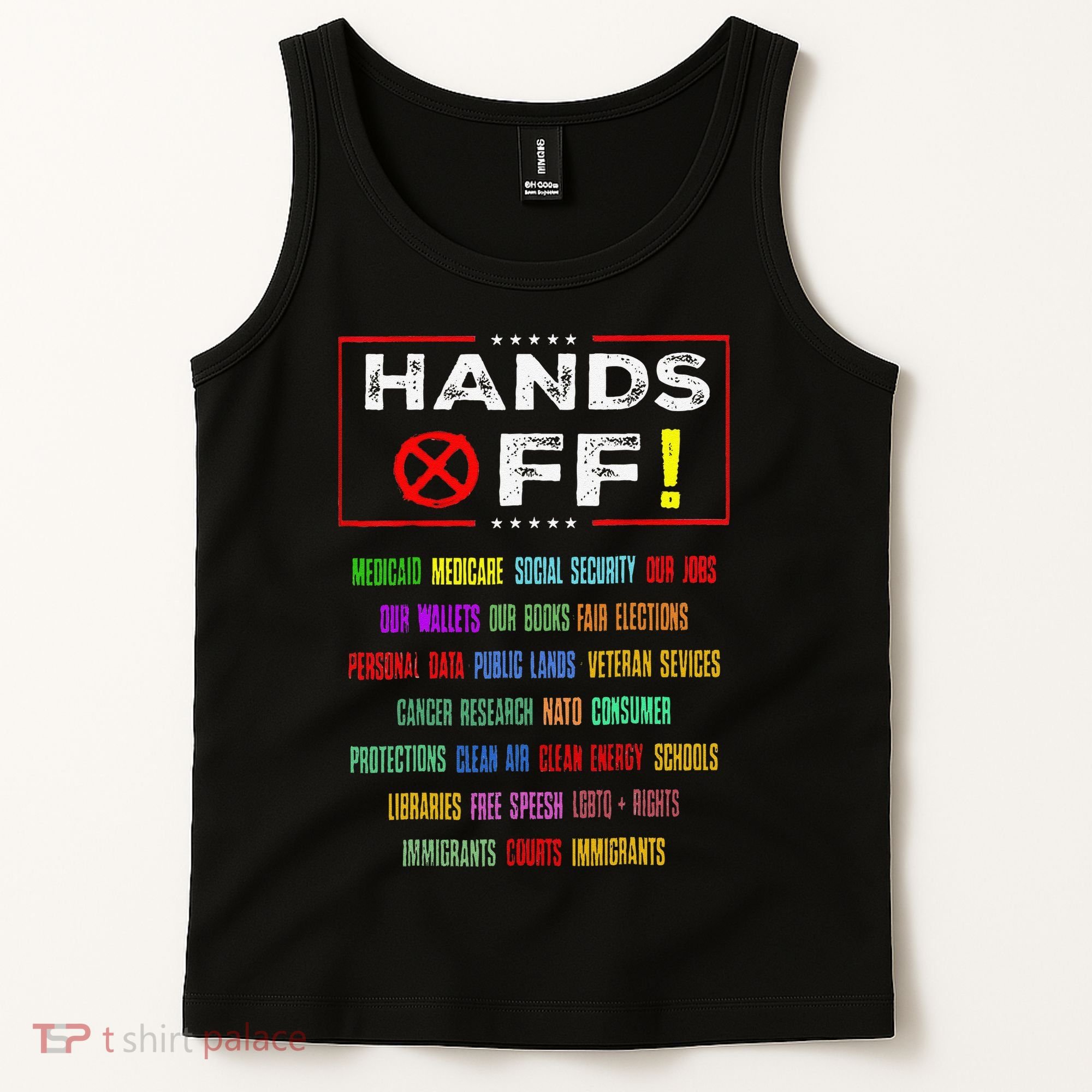 Hands Off Protest Social Security And Medicare Protest Tank Top