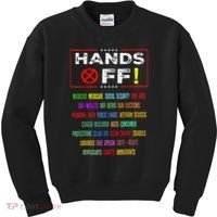 Hands Off Protest Social Security And Medicare Protest Kids Sweatshirt thumb 0