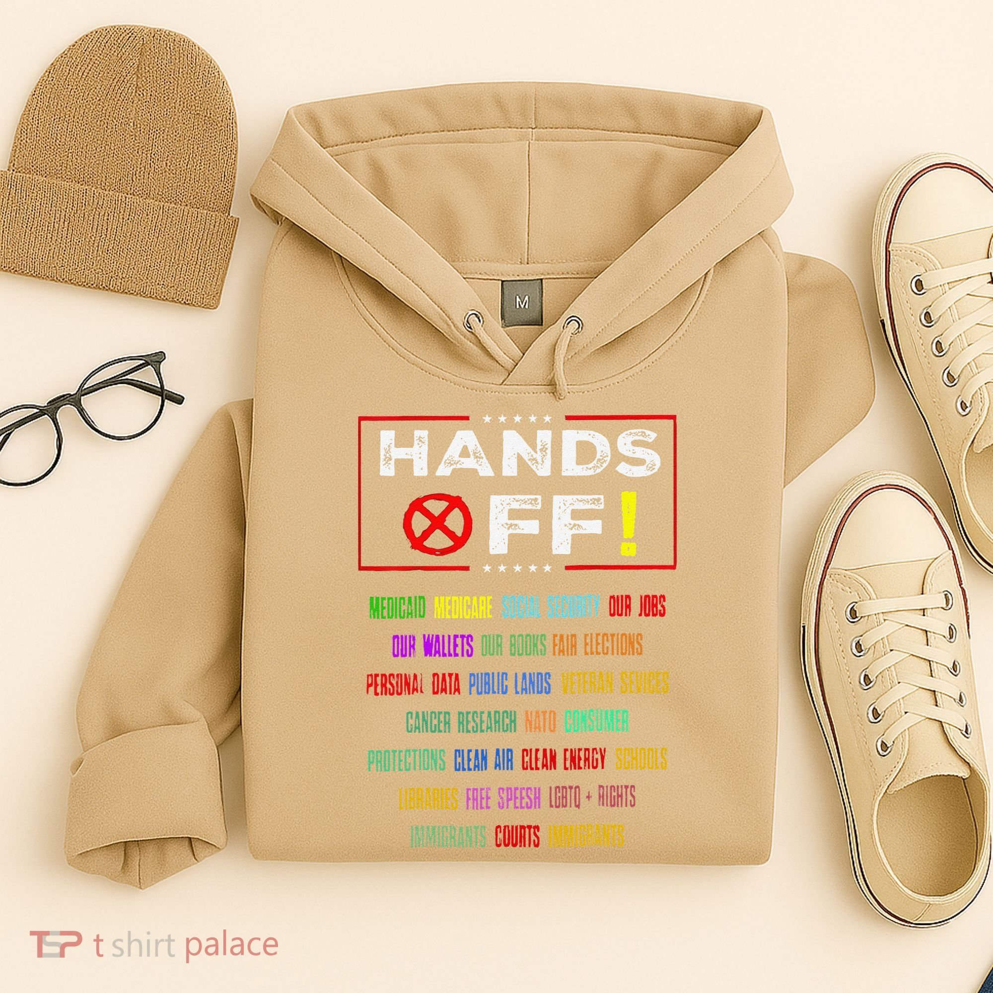 Hands Off Protest Social Security And Medicare Protest Hoodie
