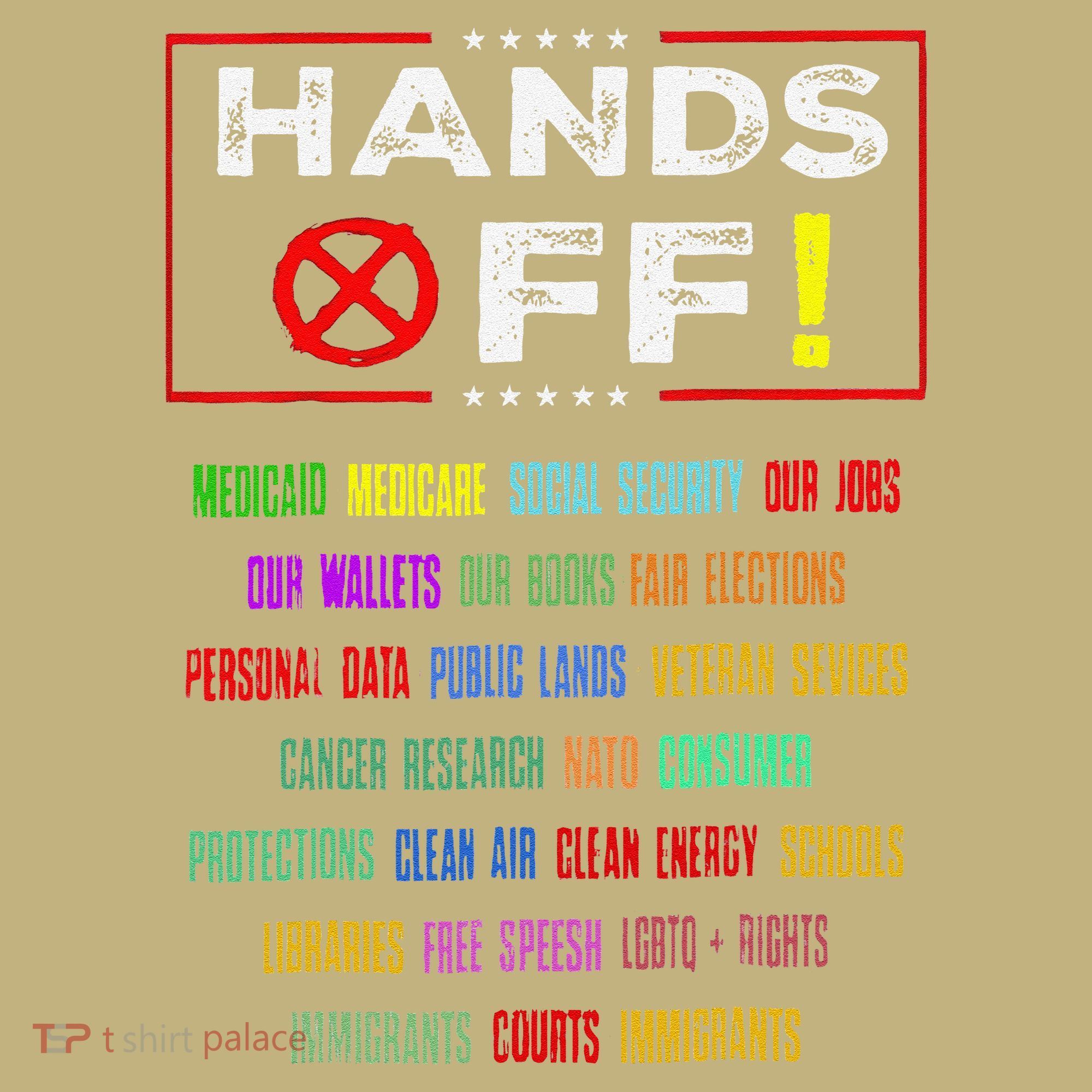 Hands Off Protest Social Security And Medicare Protest Long Sleeve Shirt