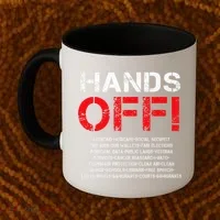 Hands Off Protest Coffee Mug thumb 2