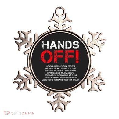 Hands Off Protest Ornament