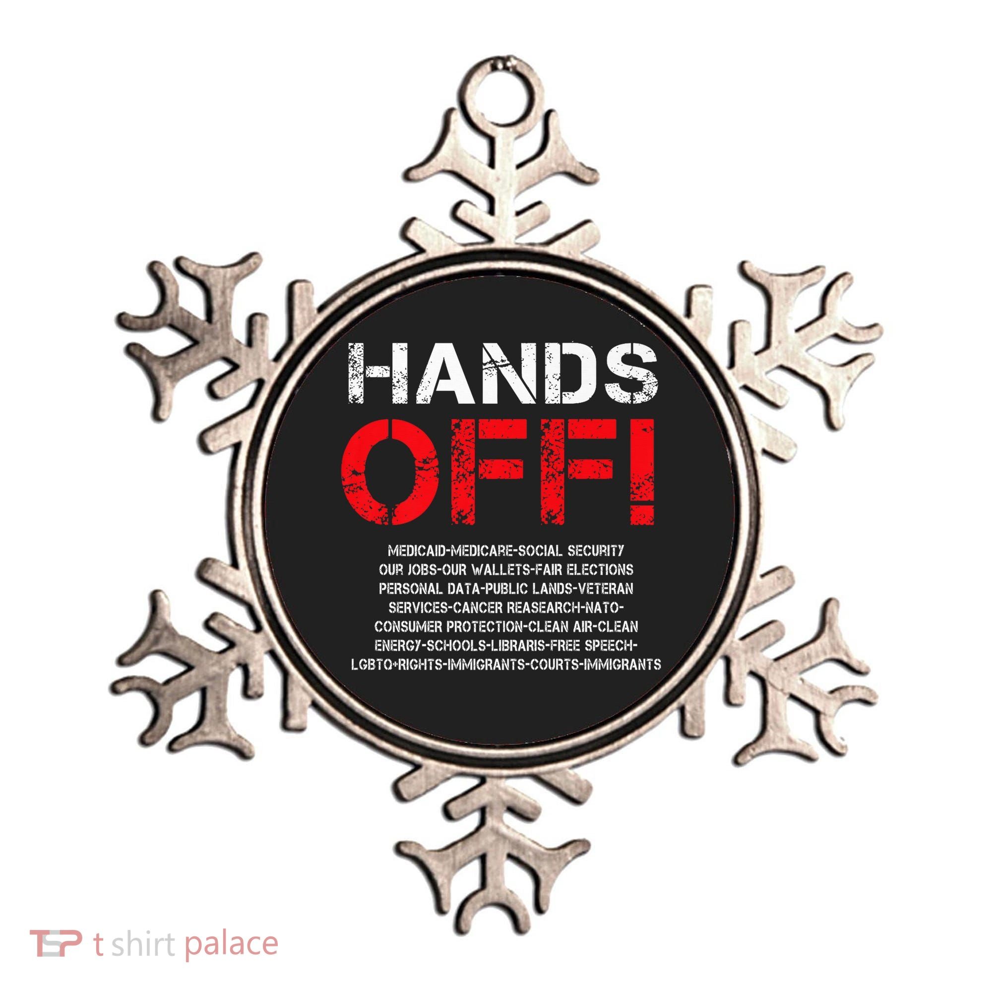 Hands Off Protest Ornament