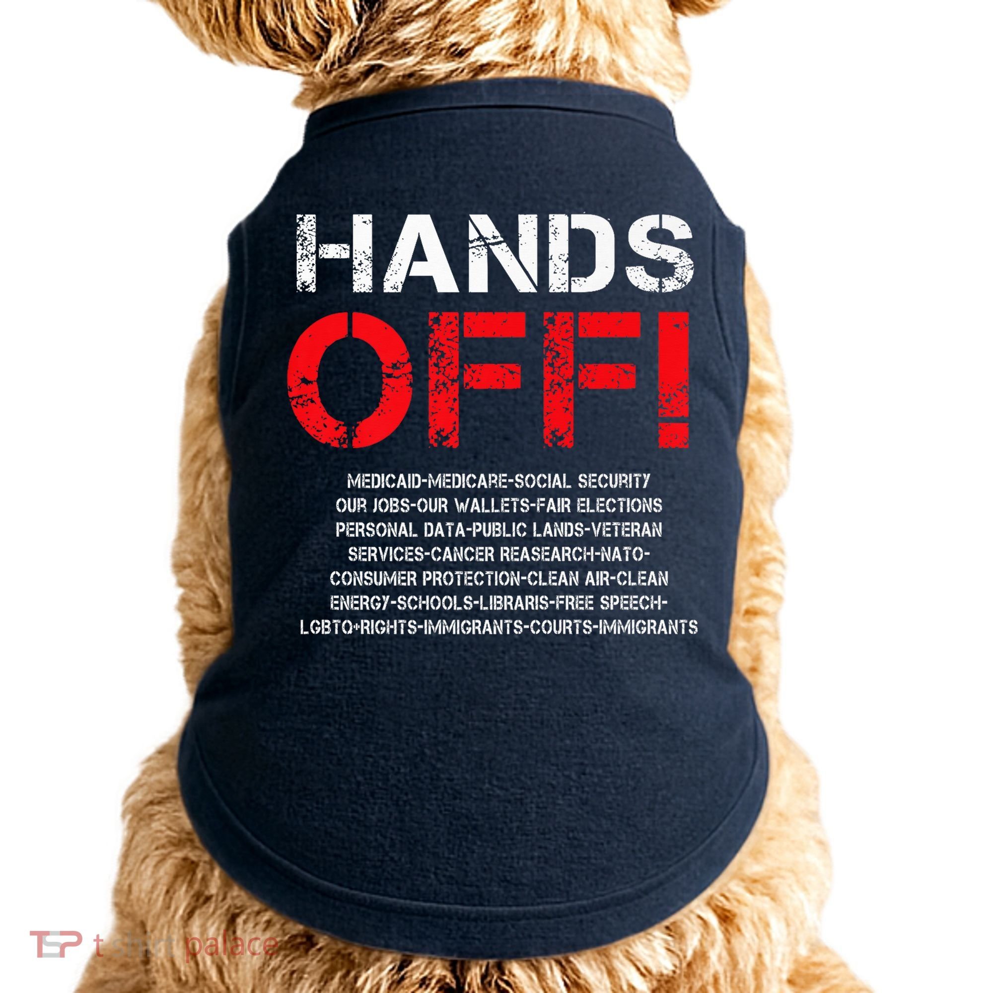 Hands Off Protest Doggie Tank