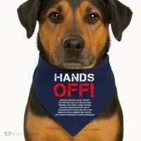 Hands Off Protest USA-Made Doggie Bandana thumb 1