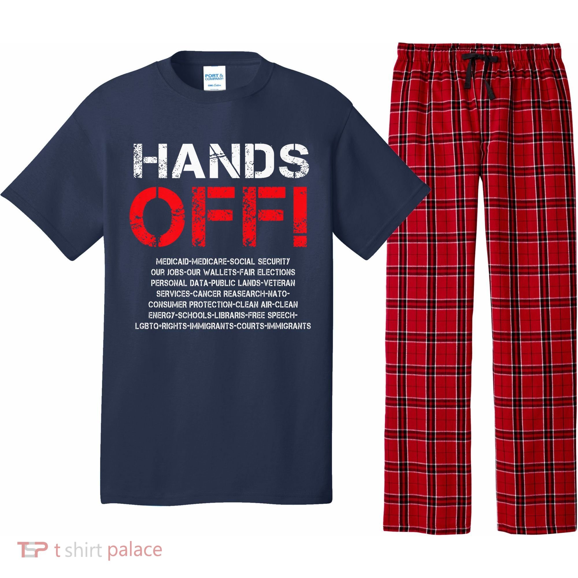 Hands Off Protest Pajama Set