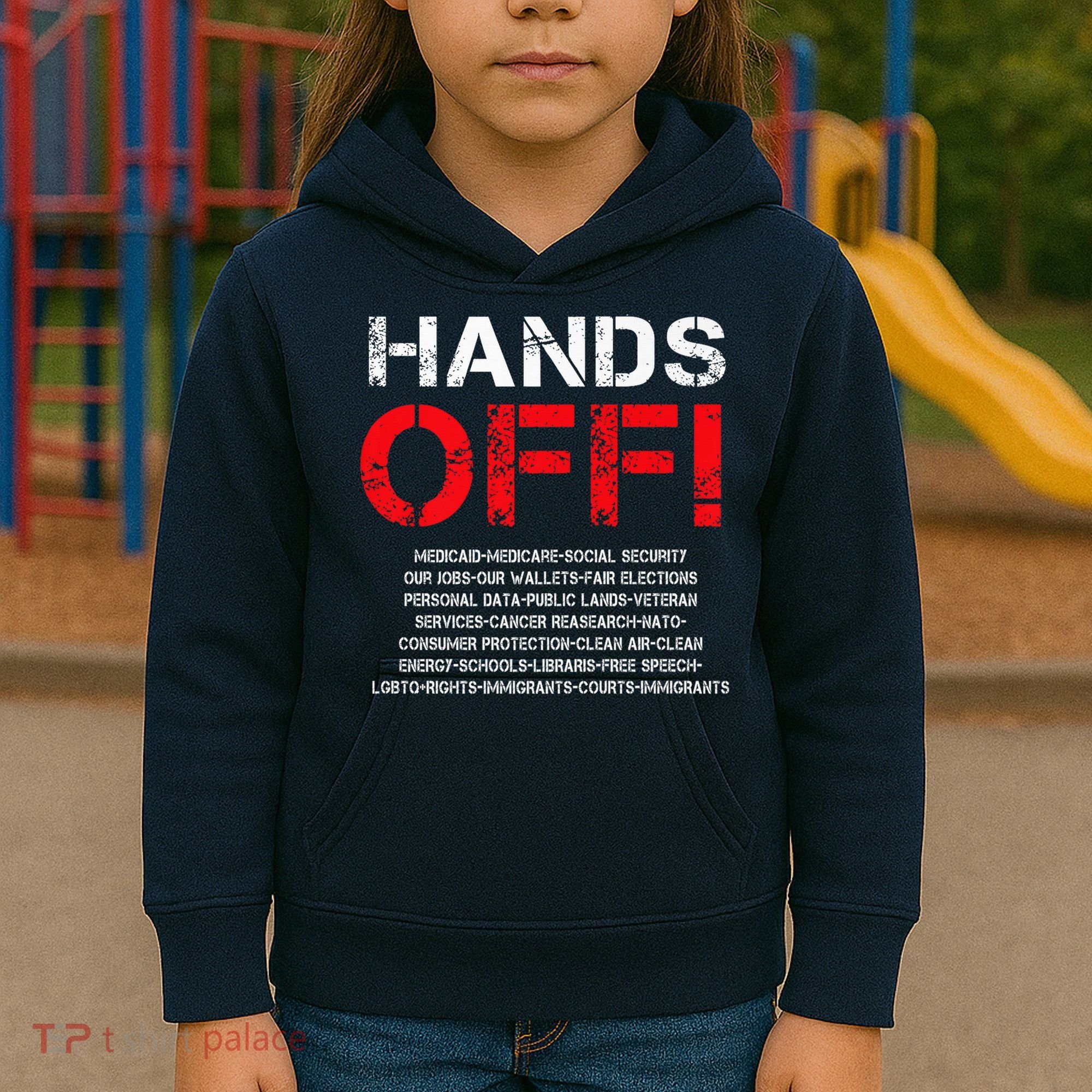 Hands Off Protest Kids Hoodie