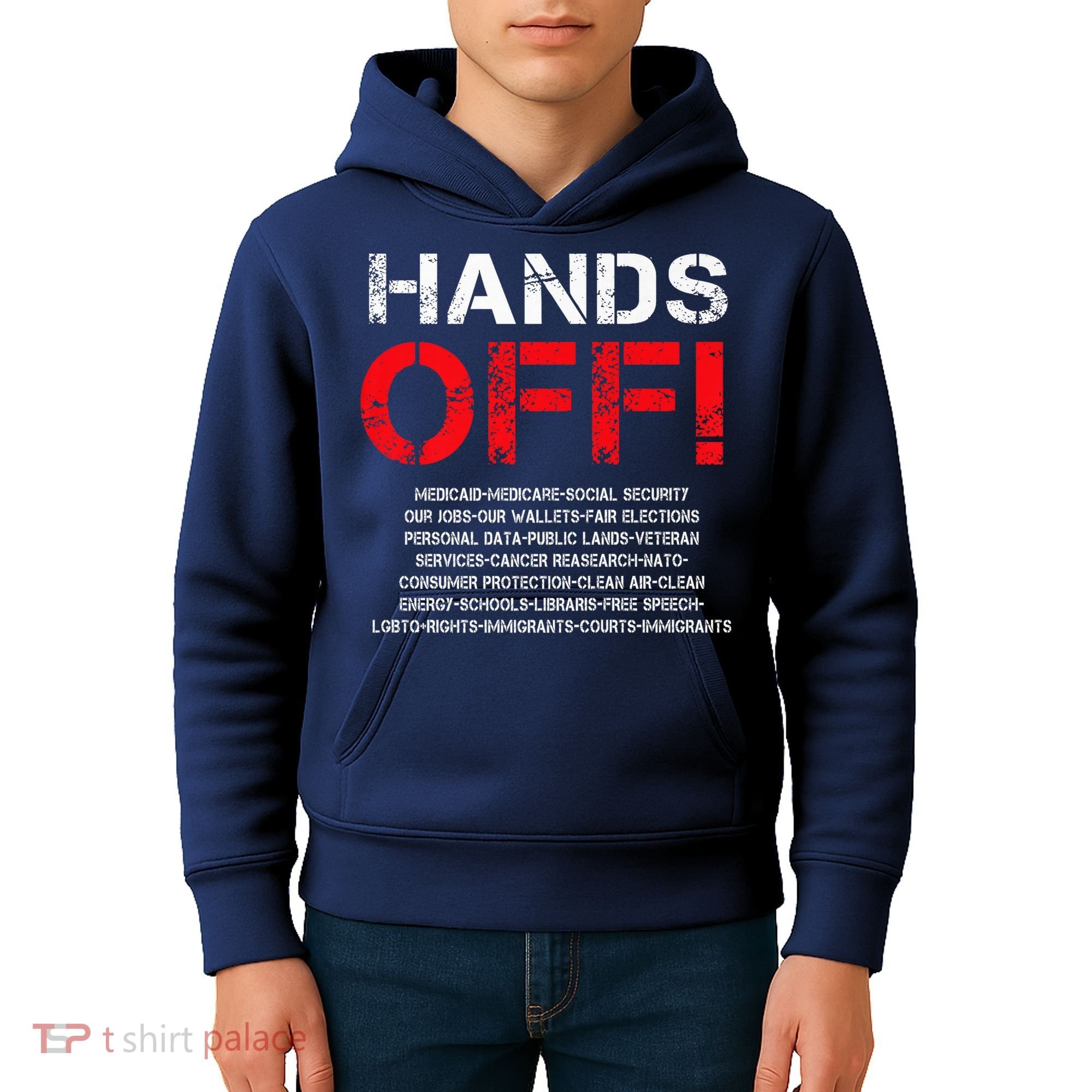 Hands Off Protest Kids Hoodie