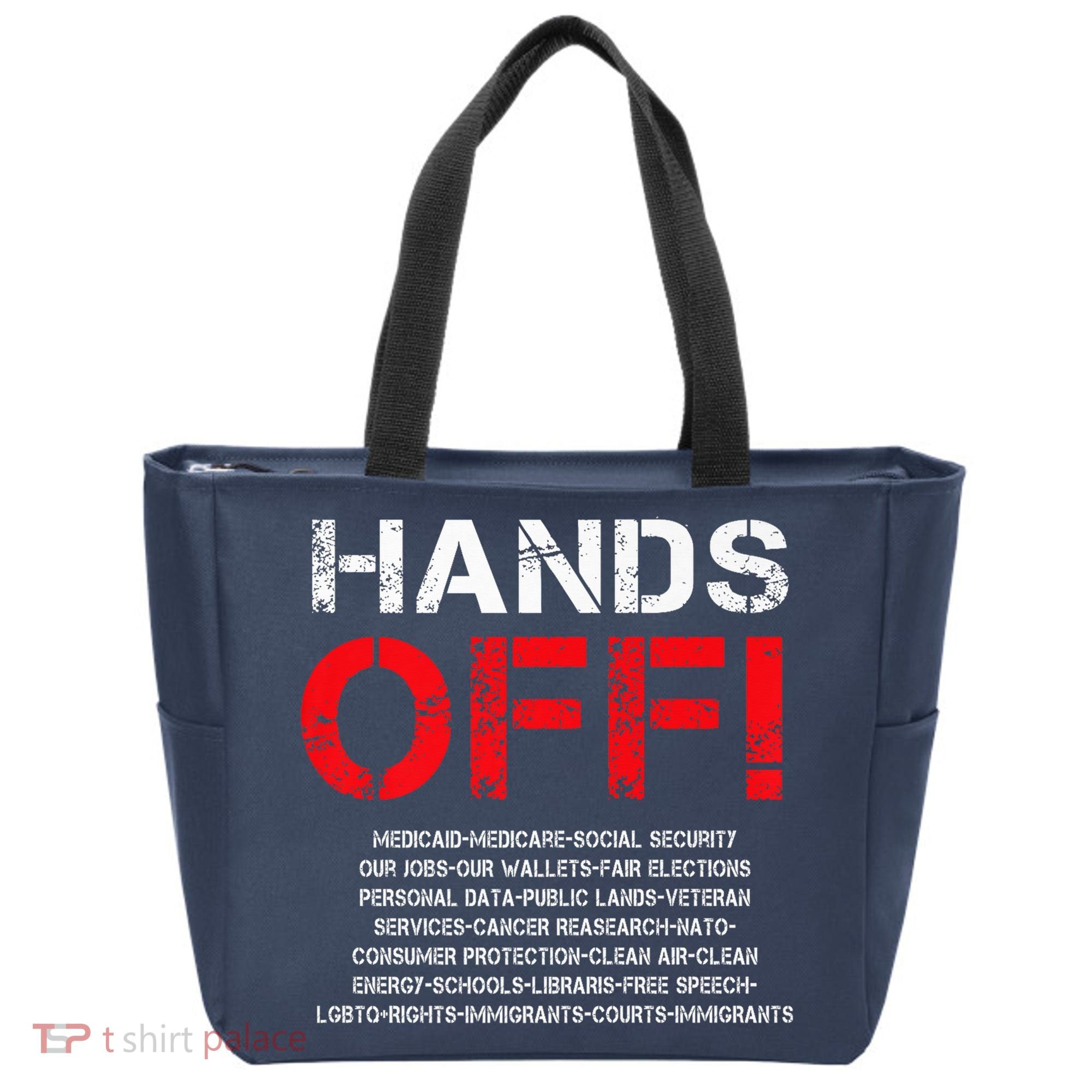Hands Off Protest Tote Bag