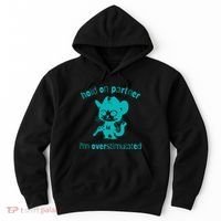 Hold On Partner IM Overstimulated Cat Hoodie thumb 0