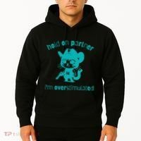 Hold On Partner IM Overstimulated Cat Hoodie thumb 2