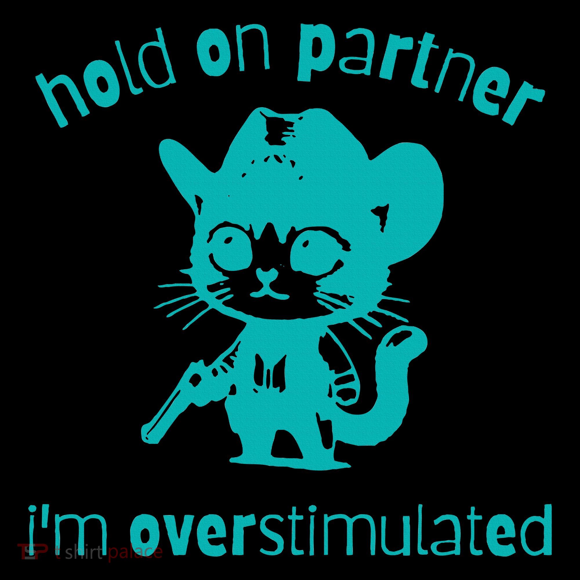Hold On Partner IM Overstimulated Cat Women's Hoodie
