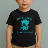 Hold On Partner IM Overstimulated Cat Toddler T-Shirt thumb 2